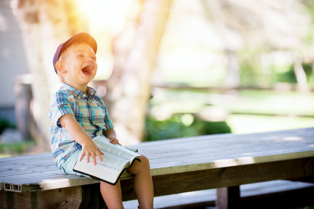 Boy laughing